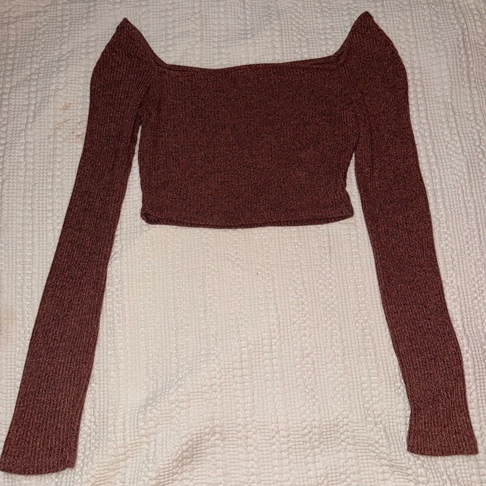 Pink Off-Shoulder Knit Top